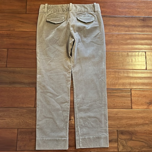 Anthropologie Louie Khaki Straight Leg Velvet Size 8 - Picture 6 of 8